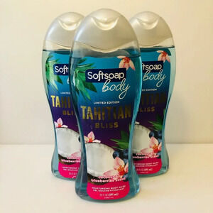 Softsoap Body Wash Limited Edition Tahitian Bliss Scent Coconut & Blueberries